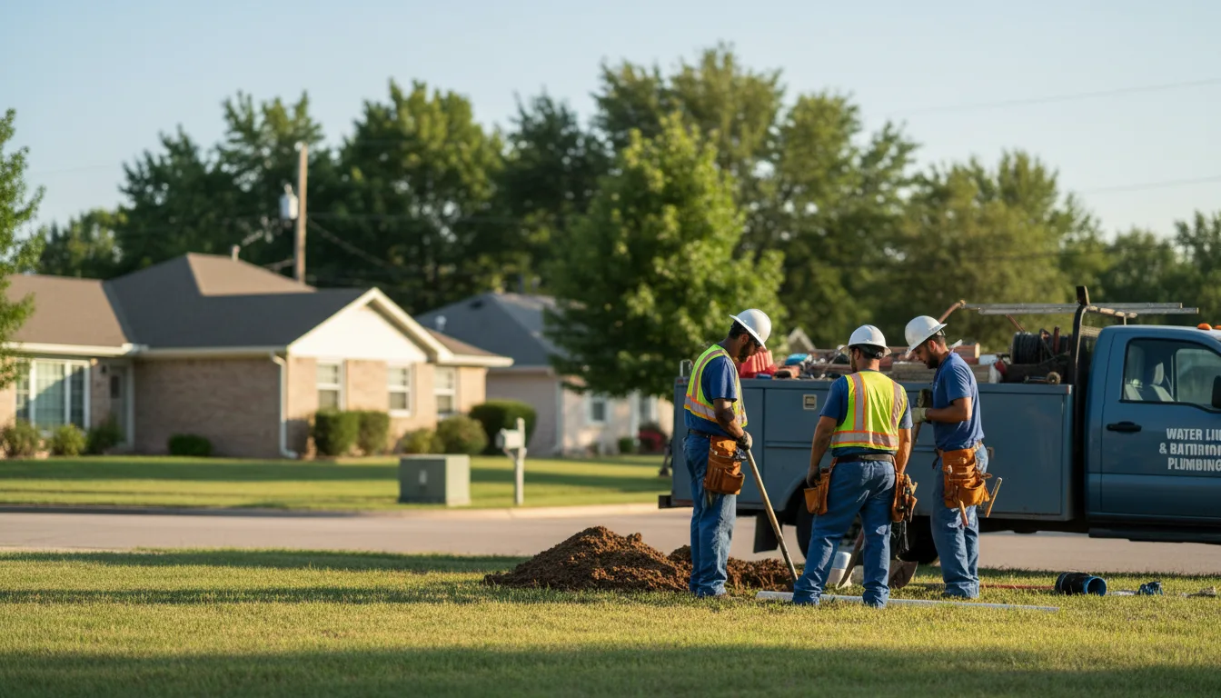 Residential water line and bathroom plumbing service in Shellsburg, IA